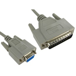 1 pcs - RS PRO Female 9 Pin D-sub to Male 25 Pin D-sub Serial Cable, 2m
