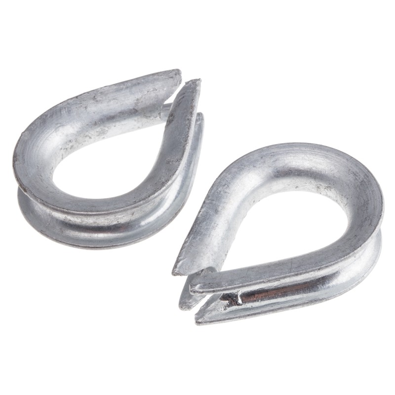 10 pcs - RS PRO Steel Thimble For Use With 8mm Diameter Wire Rope