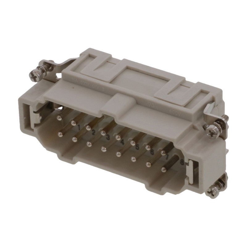 1 pcs - Molex Heavy Duty Power Connector Module, 16A, Male, Copper Alloy Series, 16 Contacts