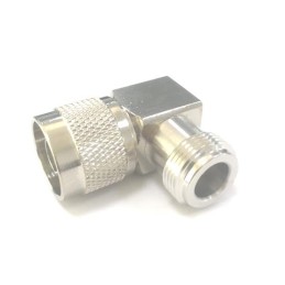 1 pcs - RS PRO Right Angle 50Ω Coaxial Adapter Type N Plug to Type N Socket 6GHz
