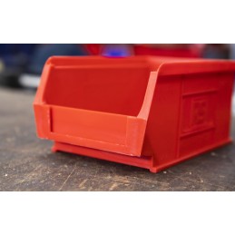 10 pcs - RS PRO PP Storage Bin, 76mm x 101mm, Red