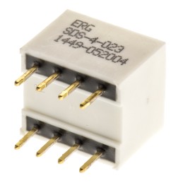 1 pcs - ERG 4 Way Through Hole DIP Switch 4PST