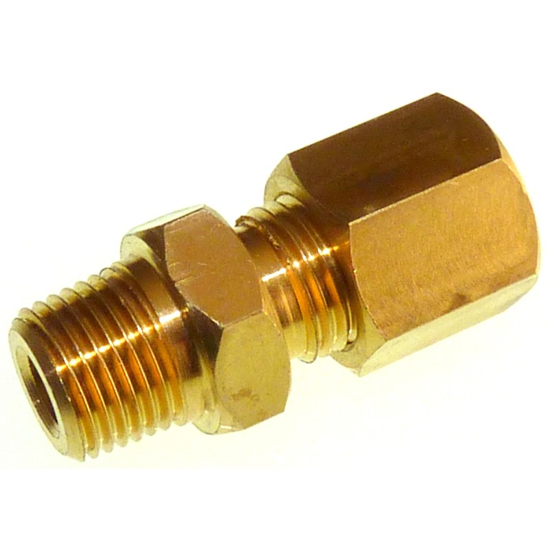 1 pcs - RS PRO In-Line Thermocouple Compression Fitting for Use with 3 mm Probe Thermocouple, 1/4 NPT, RoHS Compliant Standard