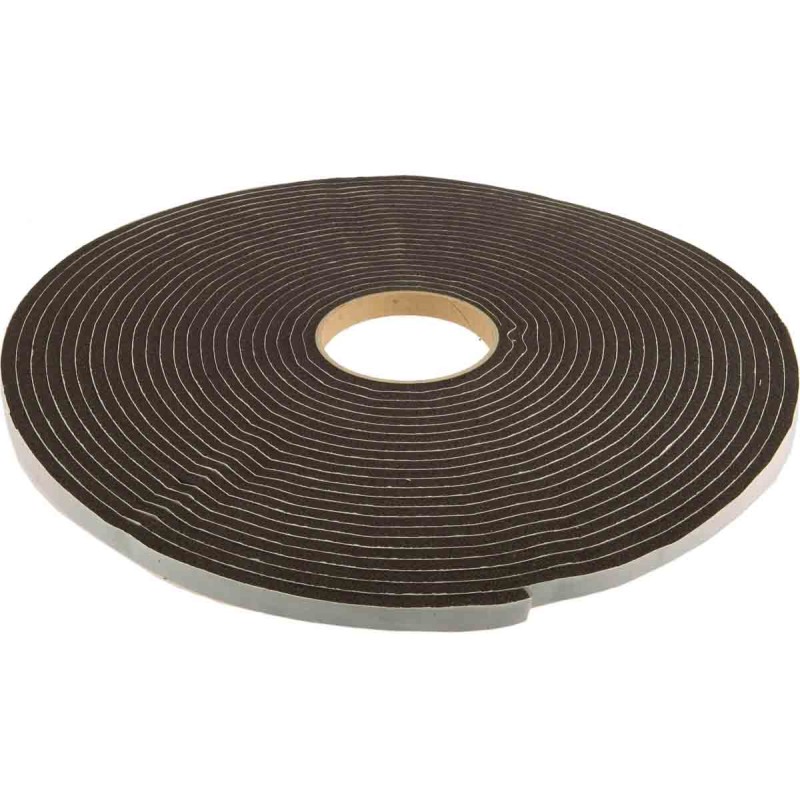 1 pcs - RS PRO Black Foam Tape, 12mm x 15m, 6mm Thick