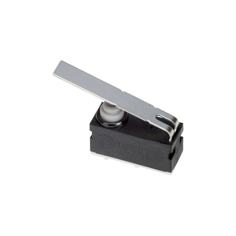 1 pcs - Omron Long Straight Lever Subminiature Micro Switch, Right Angle Terminal, SPST, IP67