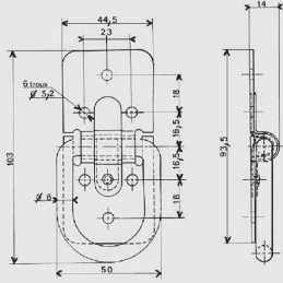 2 pcs - Savigny 40350 ZI D-Shackle, Steel, 40kg