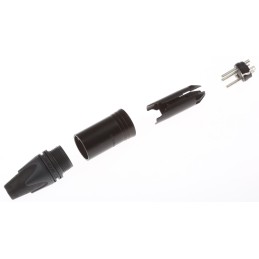 1 pcs - Neutrik Cable Mount XLR Connector, Male, 50 V, 3 Way, Silver Plating