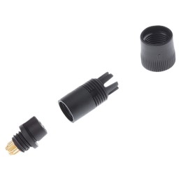 1 pcs - Binder Circular Connector, 5 Contacts, Cable Mount, Subminiature Connector, Socket, Female, IP40, 719 Series