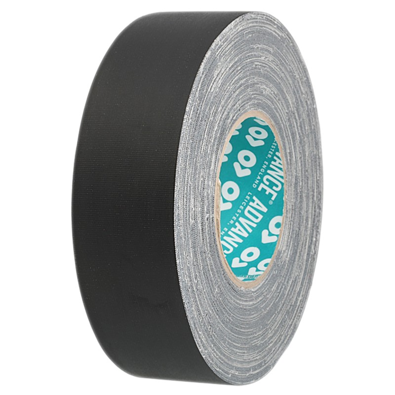 1 pcs - Advance Tapes AT160 Cloth Tape, 50m x 25mm, Black, Matt Finish
