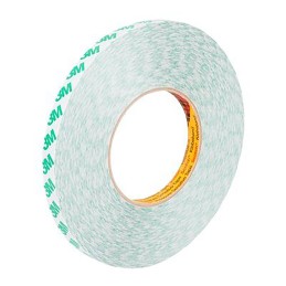 1 pcs - 3M 9087 White Double Sided Plastic Tape, 0.26mm Thick, 5.2 N/cm, PVC Backing, 12mm x 50m