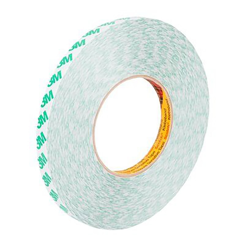 1 pcs - 3M 9087 White Double Sided Plastic Tape, 0.26mm Thick, 5.2 N/cm, PVC Backing, 12mm x 50m