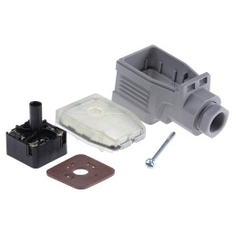 1 pcs - Hirschmann GDME 2P+E DIN 43650 A, Female Solenoid Valve Connector, 250 V dc, 400 V ac Voltage