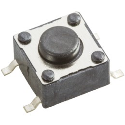 1 pcs - Black Tactile Switch, SPST 50 mA @ 12 V dc 0.9mm Surface Mount