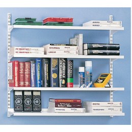 4 pcs - RS PRO Steel White Modular Shelving Wall Mount Shelf, 1000mm x 320mm