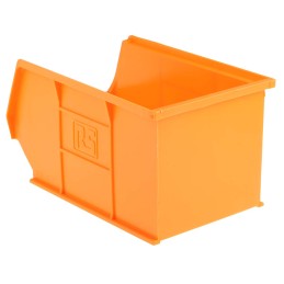 5 pcs - RS PRO PP Storage Bin, 130mm x 150mm, Orange