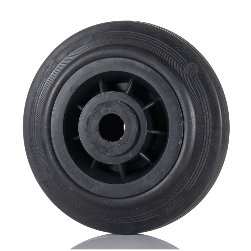 1 pcs - LAG Black Rubber Quiet Operation, Shock Absorbing Trolley Wheel, 75kg