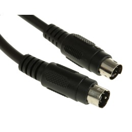 1 pcs - RS PRO Male 4 Pin mini-DIN to Male 4 Pin mini-DIN Black DIN Cable 5m