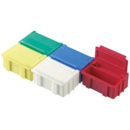 5 pcs - Licefa Yellow ABS Compartment Box, 21mm x 42mm x 29mm
