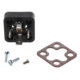 1 pcs - Hirschmann GSA 3P+E DIN 43650 A, Male Solenoid Valve Connector, 400 V ac Voltage