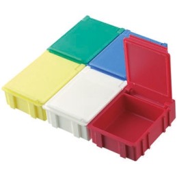 5 pcs - Licefa White ABS Compartment Box, 21mm x 56mm x 42mm