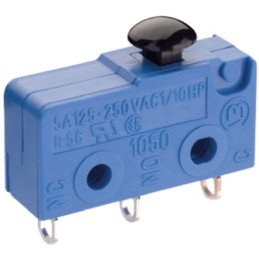 1 pcs - Marquardt Mushroom Shaped Micro Switch, Solder Terminal, 5 A @ 250 V ac, SP-CO, IP00, IP40
