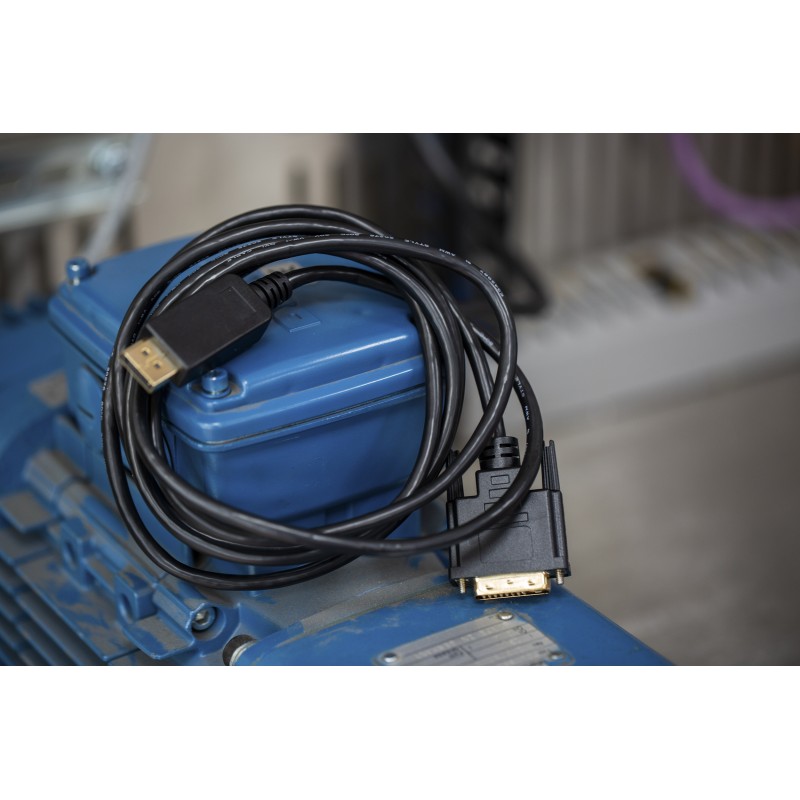 1 pcs - RS PRO Male DisplayPort to Male DVI-D Dual Link, PVC Cable, 1080p, 2m