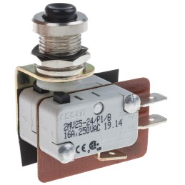 1 pcs - RS PRO Button Micro Switch, Quick Connect Terminal, 16 A @ 250 V ac, DPST
