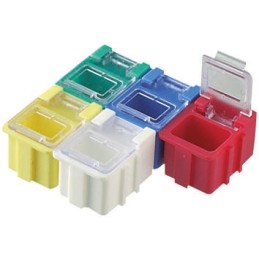 5 pcs - Licefa Green ABS Compartment Box, 21mm x 29mm x 22mm