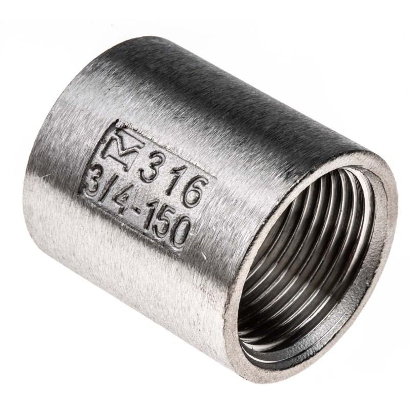 1 pcs - RS PRO Stainless Steel Pipe Fitting Socket, Female G 3/4in x Female G 3/4in