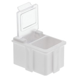 5 pcs - Licefa White ABS Compartment Box, 21mm x 29mm x 22mm