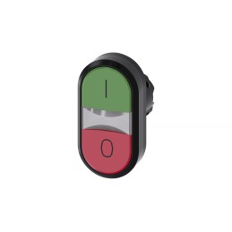 1 pcs - Siemens SIRIUS ACT Series Green, Red Momentary Push Button Head, 22mm Cutout, IP66, IP67, IP69K