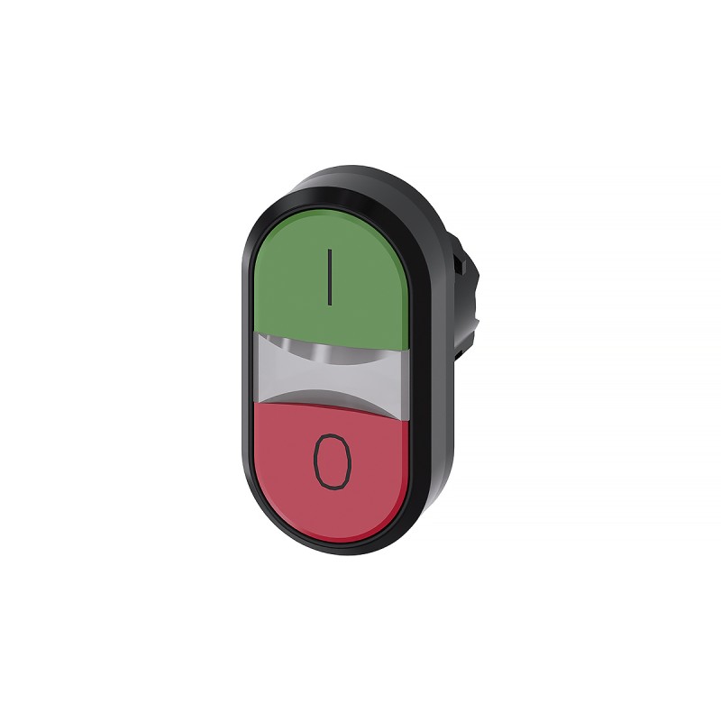 1 pcs - Siemens SIRIUS ACT Series Green, Red Momentary Push Button Head, 22mm Cutout, IP66, IP67, IP69K