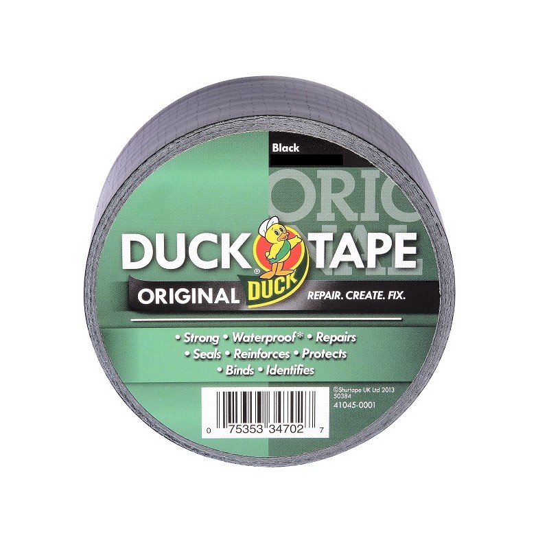 1 pcs - DUCK TAPE Duck Tape 222228 Duct Tape, 50m x 50mm, Black, Gloss Finish