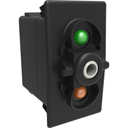 1 pcs - Carling Technologies Illuminated SPST, On-None-Off Rocker Switch Panel Mount