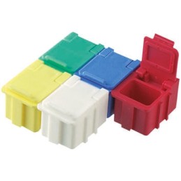 5 pcs - Licefa Red ABS Compartment Box, 21mm x 29mm x 22mm
