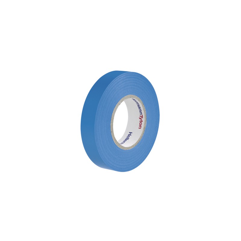 10 pcs - HellermannTyton HelaTape Flex Blue PVC Electrical Tape, 15mm x 10m