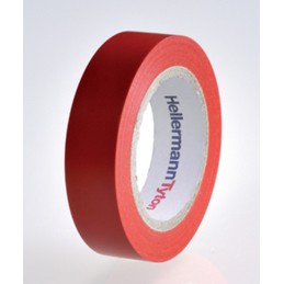 10 pcs - HellermannTyton HelaTape Flex Red Electrical Tape, 15mm x 10m