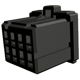 250 pcs - TE Connectivity, Dynamic 1000 Female Connector Housing, 2.5mm Pitch, 8 Way, 2 Row