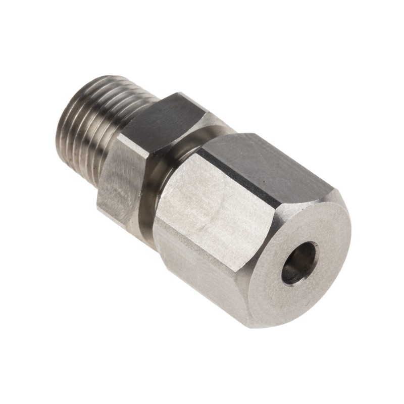 1 pcs - RS PRO In-Line Thermocouple Compression Fitting for Use with Thermocouple, 1/8 BSPT, 4mm Probe