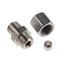 1 pcs - RS PRO In-Line Thermocouple Compression Fitting for Use with Thermocouple, 1/8 BSPT, 4mm Probe