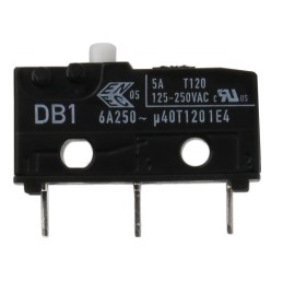 1 pcs - ZF Button Micro Switch, Through Hole Terminal, 6 A @ 250 V ac, SPDT