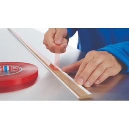 12 pcs - Tesa Transparent Double Sided Plastic Tape, 0.205mm Thick, 25mm x 50m