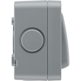 1 pcs - BG Electrical Grey Outdoor Light Switch, 2 Way, 1 Gang, Storm