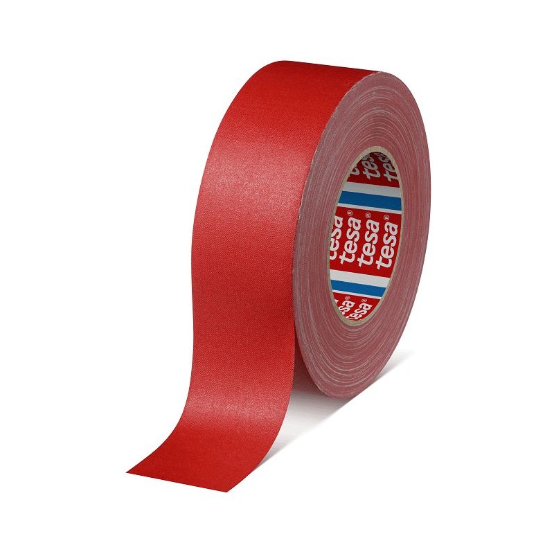 18 pcs - Tesa Red Acrylic Coated Gaffa Tape, 50mm x 50m, 0.28mm Thick