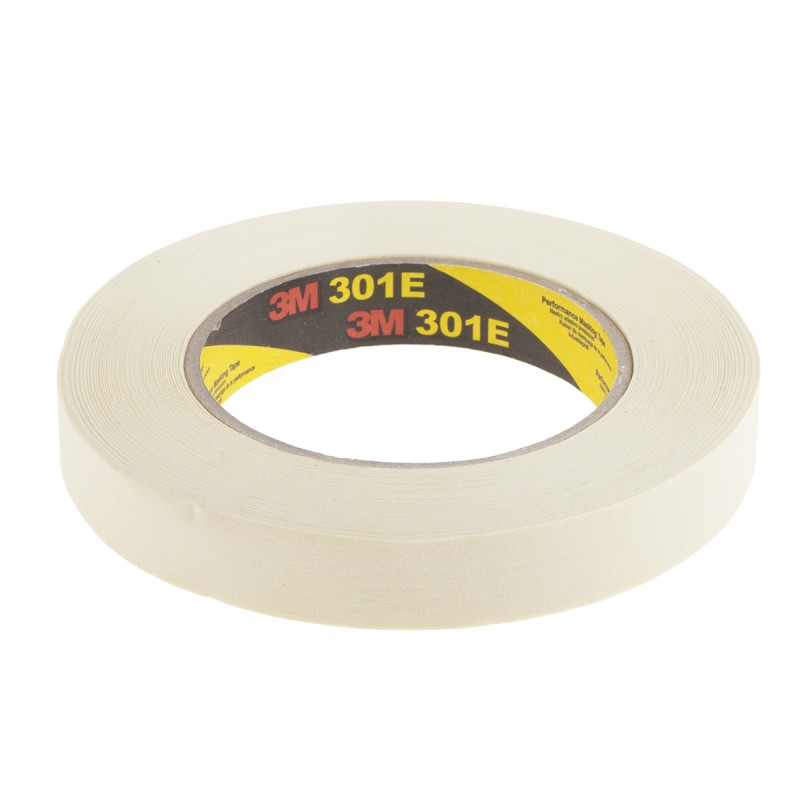 2 pcs - 3M SCOTCH 301E Beige Masking Tape 18mm x 50m