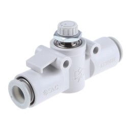 1 pcs - SMC AS Series Tube Flow Controller, 10mm Tube Inlet Port x 10mm Tube Outlet Port