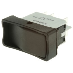 1 pcs - APEM DPST, On-On Rocker Switch Panel Mount