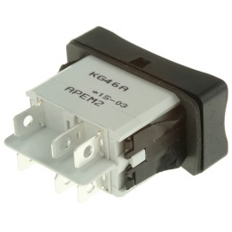 1 pcs - APEM DPST, On-On Rocker Switch Panel Mount