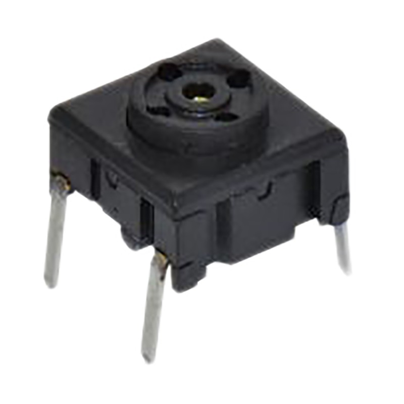 1 pcs - IP67 Black Flat Button Tactile Switch, SPST 50 mA 6.5 (Dia.)mm PCB