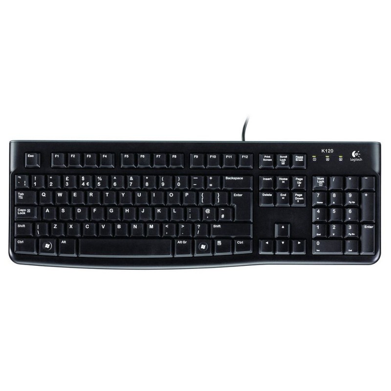 1 pcs - Logitech Wired USB Keyboard, QWERTY (Italy), Black